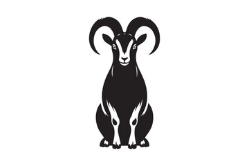 Goat silhouette vector illustration