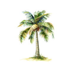 palm tree vector illustration in watercolor style