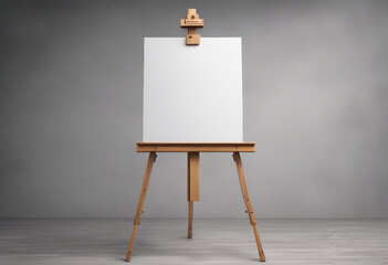 Advertising stand or flip chart or blank artist easel isolated on transparent