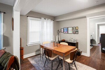 modern apartment interior with white walls 