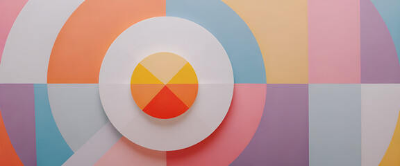 Obraz premium illustrazione con elementi geometrici a tema minimalista astratto contemporaneo