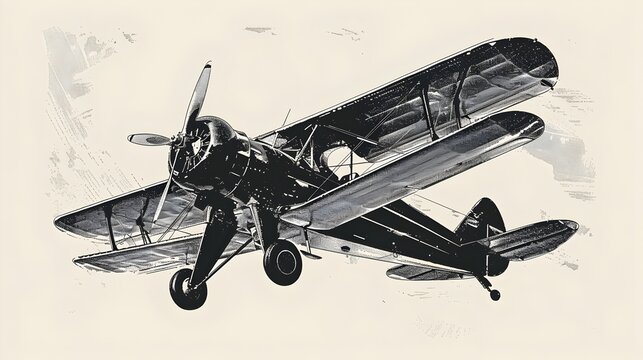 Vintage Propeller Airplane in the Sky Showcasing Retro Aviation Technology and Design