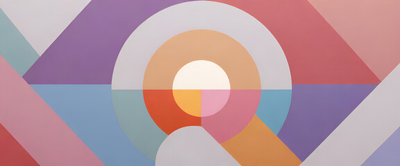 Obraz premium illustrazione con elementi geometrici a tema minimalista astratto contemporaneo