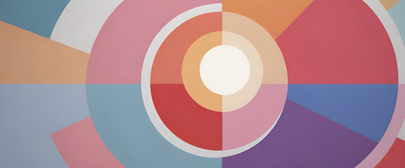 illustrazione con elementi geometrici a tema minimalista astratto contemporaneo