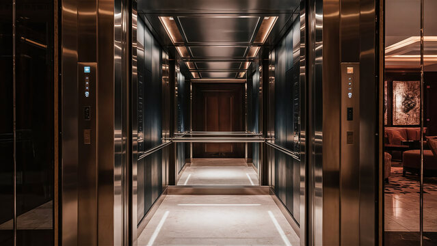 luxury minimalist elevator interior