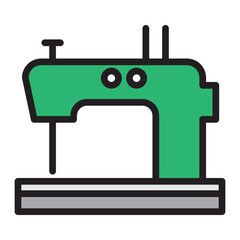 Sewing Machine Vector Filled Icon Design