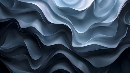 Obraz premium Mesmerizing Organic Shapes in Gradient Monochrome Backdrop