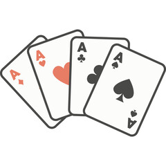 Four aces vector icon isolated