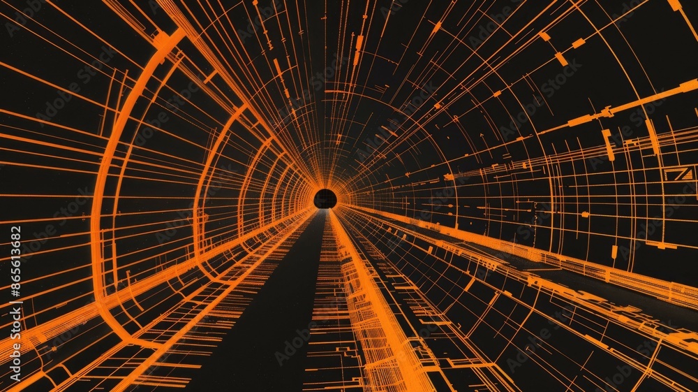 Poster abstract futuristic digital grid with glowing lines, perfect for technology and data-related visuals