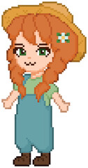 Pixel village girl