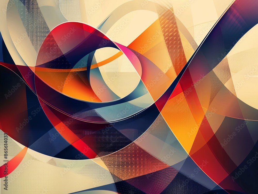 Poster swirling abstract shapes with vibrant colors make for a dynamic background and possible wallpaper be