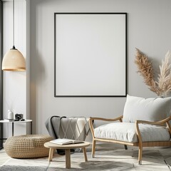 A contemporary corner featuring a blank canvas with great potential to be a subjective abstract background or a wallpaper best-seller