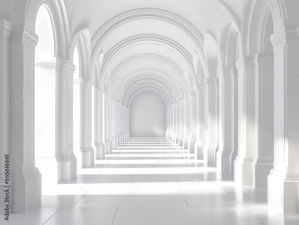 Aufkleber capture the essence of classic architecture with this abstract background featuring a white arcade a