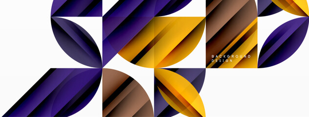 Circles and round shapes geometric minimal background