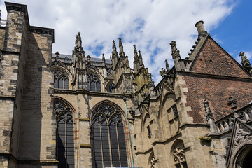 Fototapeta premium St. Martin's Cathedral or Dom Church (Domkerk, from 1254), Gothic church dedicated to Saint Martin of Tours. Utrecht, the Netherlands.