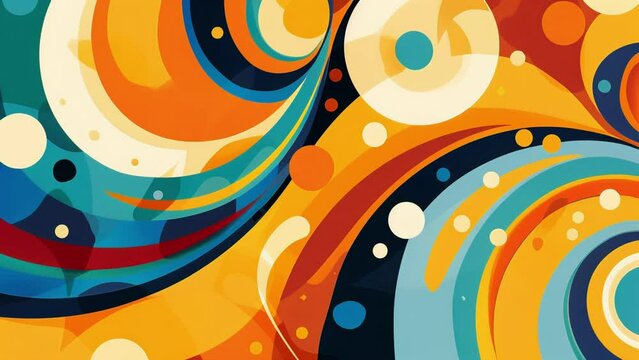 A stylish and modern background incorporating the colorful and funky influences of acid jazz and funk music.