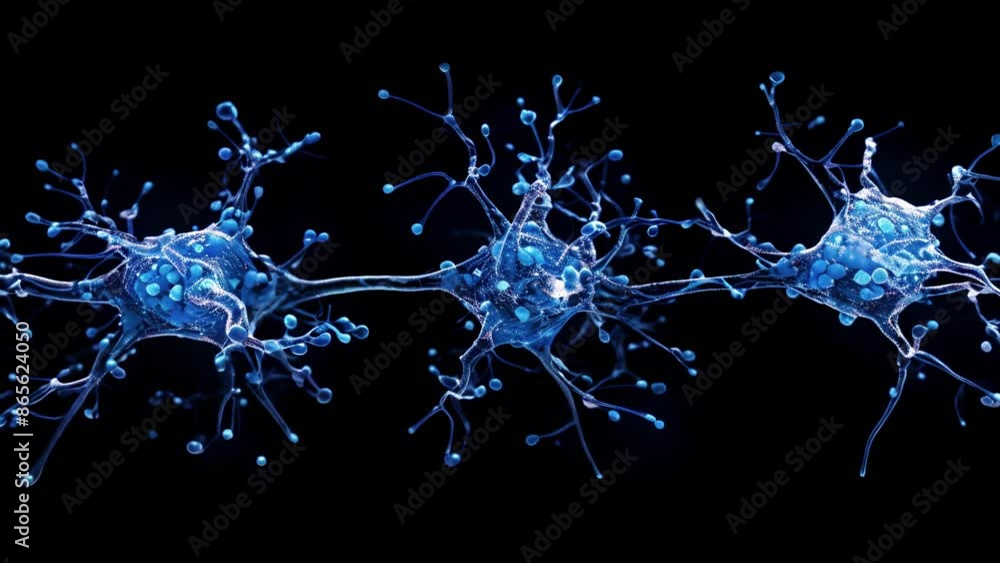 Poster fluorescent animation of oligodendrocyte precursors opcs in the developing brain indicating their es