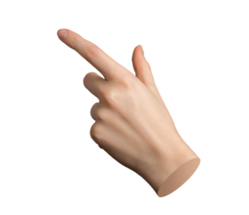 Finger pointing gesture. Index finger indicating, choose this choice. Hand sign, close up, isolated on white background. Tapping side, touch. Communication, interaction, press,., transparent PNG