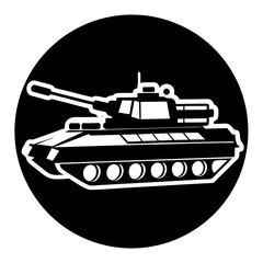 Tank vector silhouette 