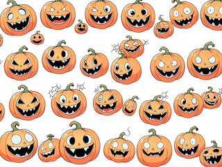 halloween pumpkin seamless pattern