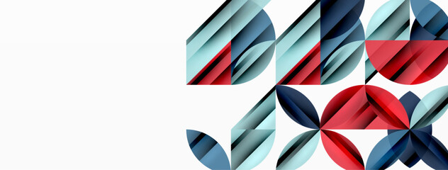 Obraz premium Circles and round shapes geometric minimal background