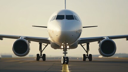 Fototapeta premium Close-Up of Jetliner Front Section