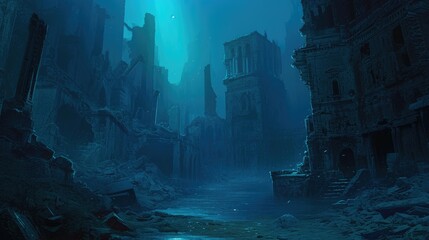 Twilight's Embrace of an Ancient Sunken Realm