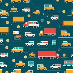 Logistics Pattern Vector Illustration