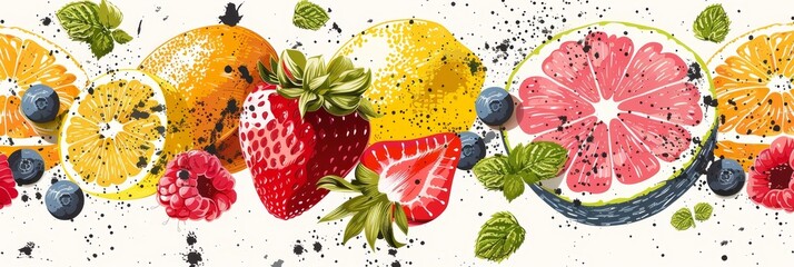 Elegant Abstract Fruit Background