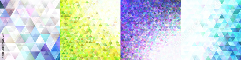 Poster abstract triangle polygon backgrounds with opacity