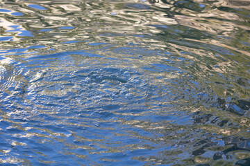 bubbly water with ripples