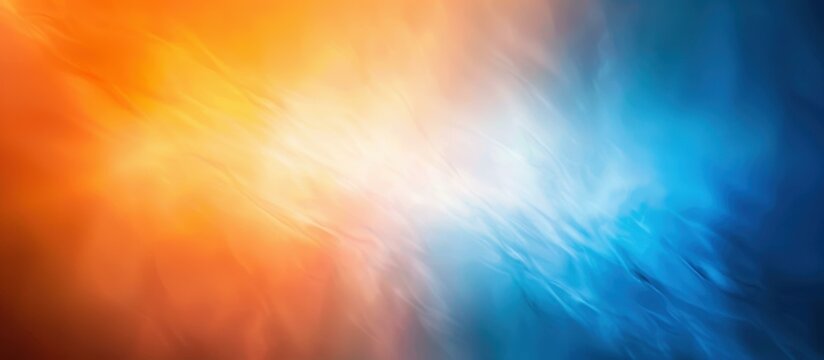 A colorful abstract background with a blue, orange and yellow color. AI.