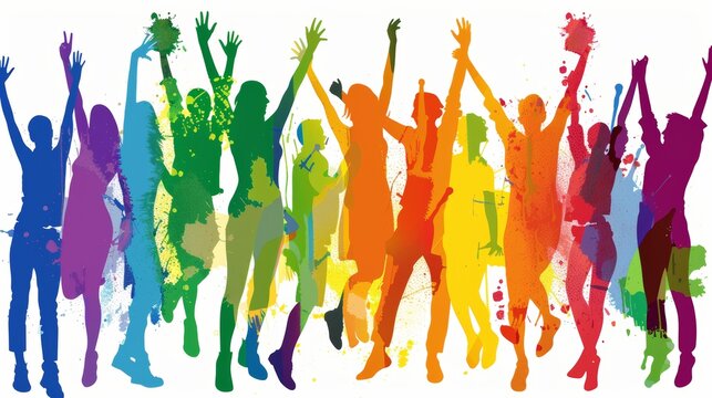 Inclusion and diversity concept. Line icon of inclusion. Line style silhouettes of people. Editable stroke.