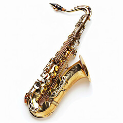 Saxophone isolated on white background