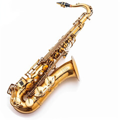 Saxophone isolated on white background