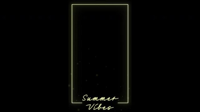 Summer Vibes Mobile Overlay 9:16 Resolution, Apple Pro Res with Alpha UHD