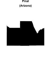 Pinal County (Arizona) blank outline map