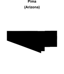 Pima County (Arizona) blank outline map