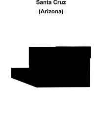 Santa Cruz County (Arizona) blank outline map