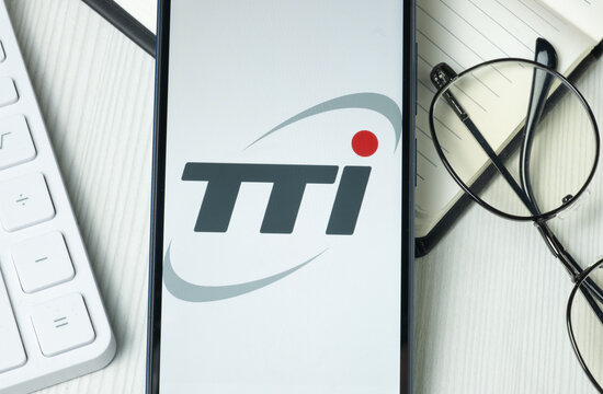 New York, USA - 21 June 2024: Techtronic Industries Logo on Phone Screen, TTI Company Icon