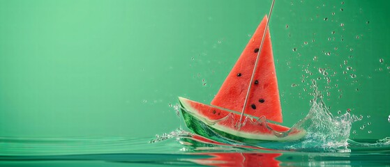 Imaginative Watermelon Sailboat