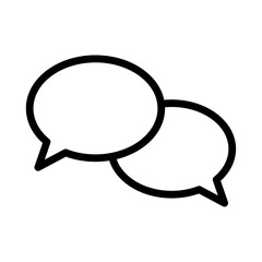 Chat icon. Talk bubble speech icon. Dialogue balloon icon.