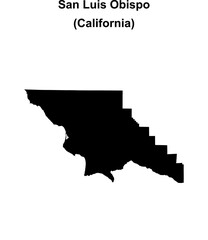 San Luis Obispo County (California) blank outline map