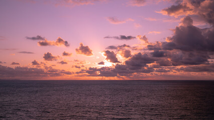 Sunset in Basque Country Biscay gulf