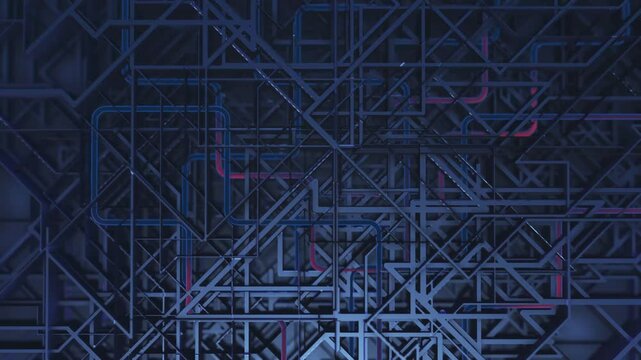 Grid connection nanostructure futuristic abstract 