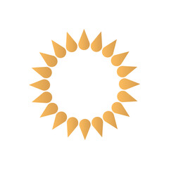 Abstract vector golden laurel circular laurel. Golden laurel wreath silhouette. Greek Gold Branch Award, 