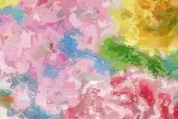 Oil paintings and various flowers, lotus leaves, butterflies, birds, roses, peonies, etc. are beautiful