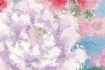 Oil paintings and various flowers, lotus leaves, butterflies, birds, roses, peonies, etc. are beautiful