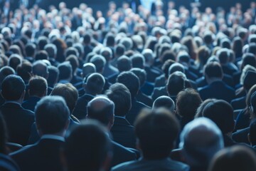 Obraz premium blurry image of a large audience in an event concept