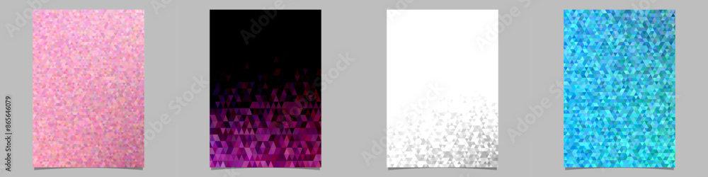 Poster abstract triangle polygon brochure background collection